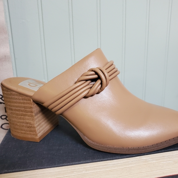 DV Dolce Vita Women's Tabitha Mule Cafe Knotted Strap Slip On Heels womens 7.5 - Picture 9 of 10